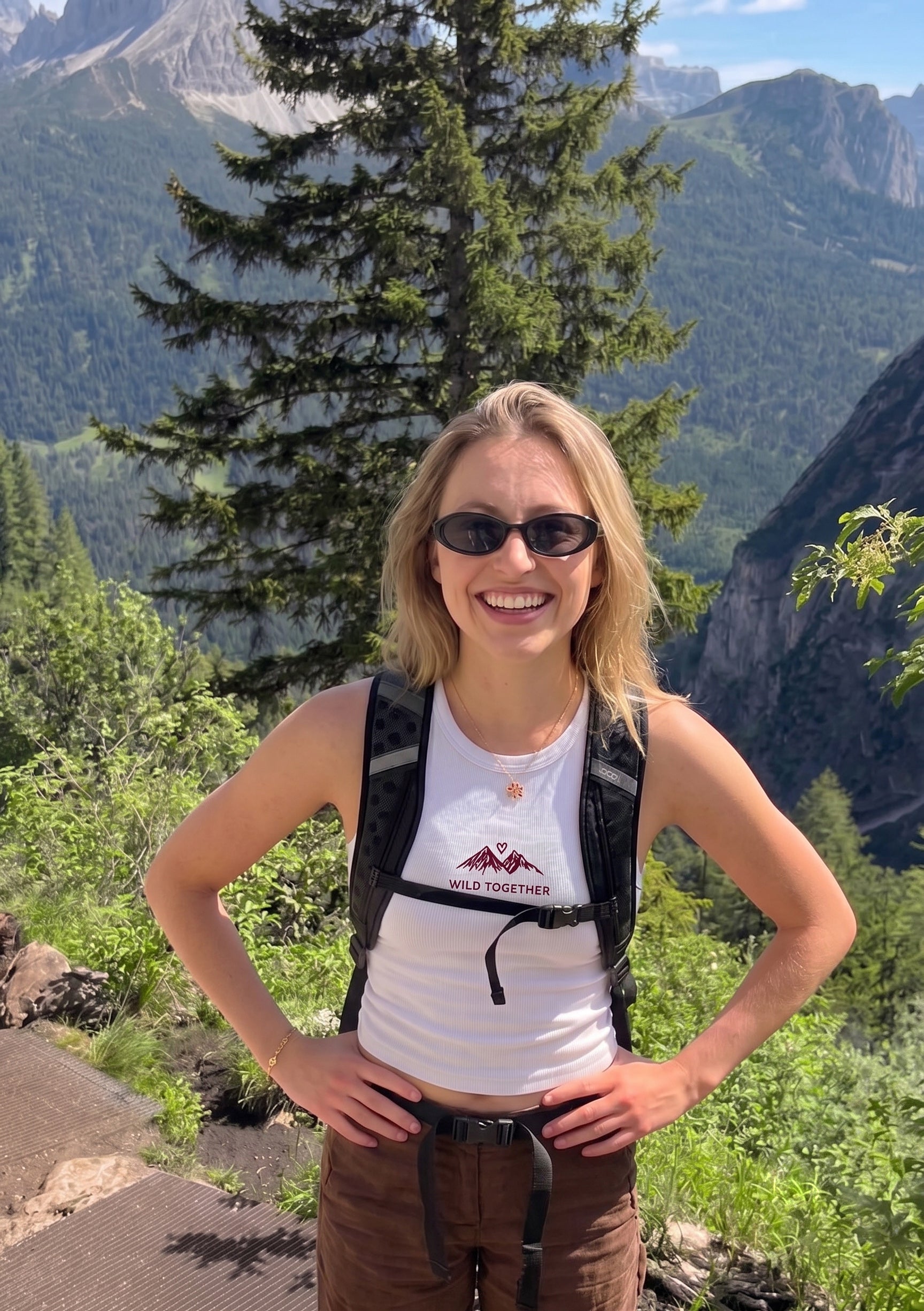 Wild Together Racer Tank Top — Women's Mountain Graphic